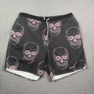 Maceoo Board Shorts Mens XL / 5 Skull Print Swim Trunks Drawstring Beach